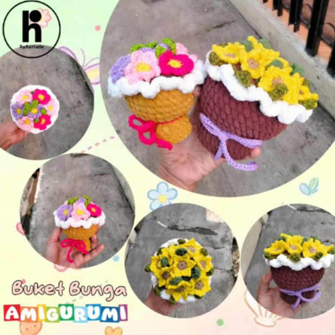 Buket Bunga Rajut
