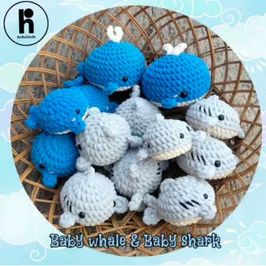 Baby Whale & Baby Shark Rajut