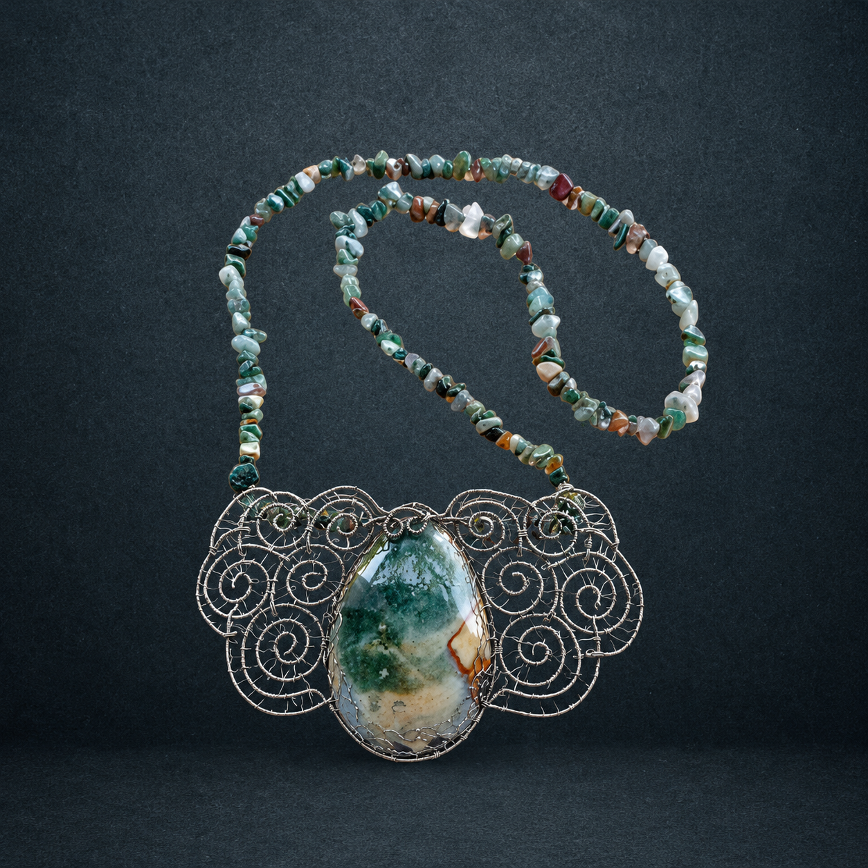 Kalung Handmade Material Batu