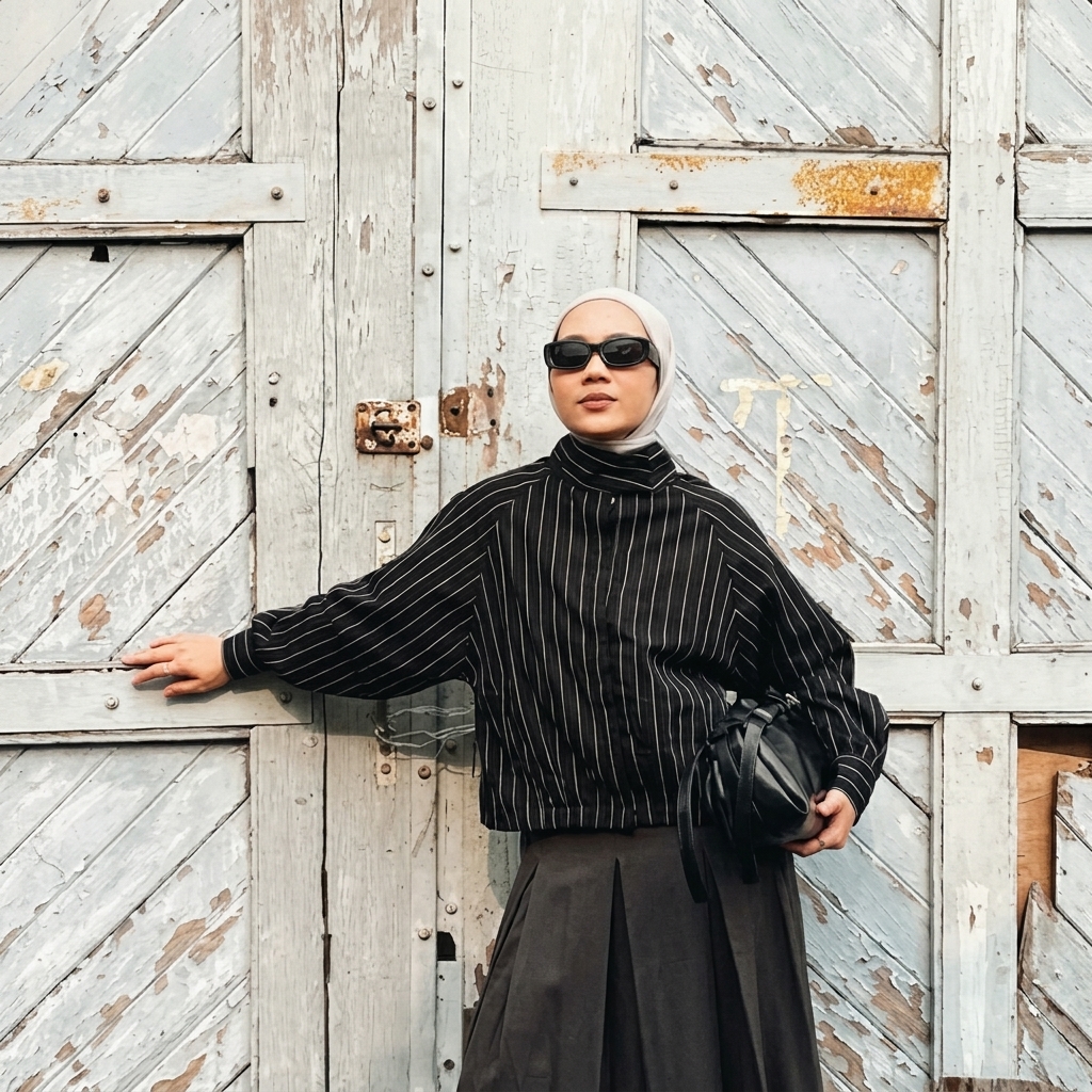 Eldir Striped Relaxed Outer | Eldir Pinstripe Jacket