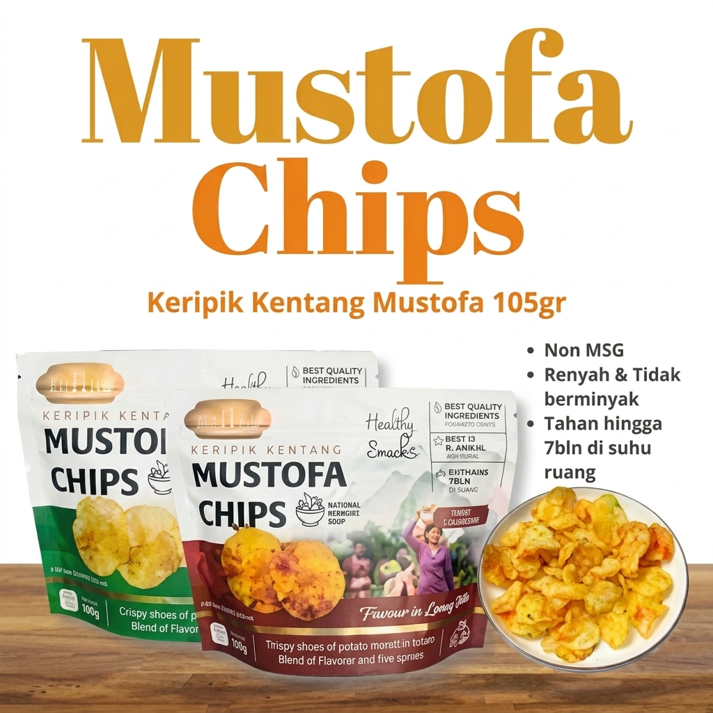 Keripik kentang Mustofa Chips 105gr - Sweet