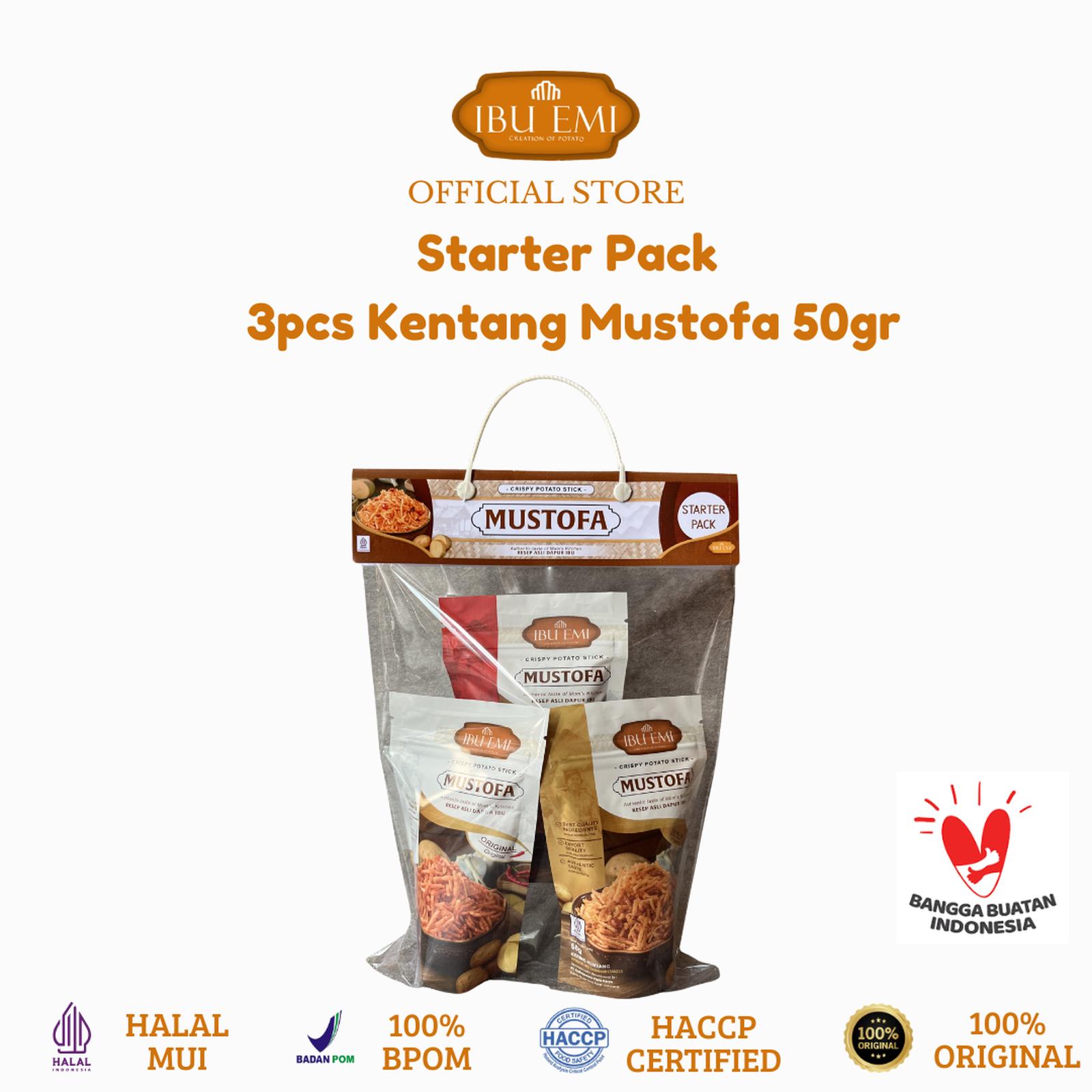 Mustofa Ibu Emi Starter Pack - 3pcs Varian Rasa Best Seller (Original, Pedas, Teri Kacang)