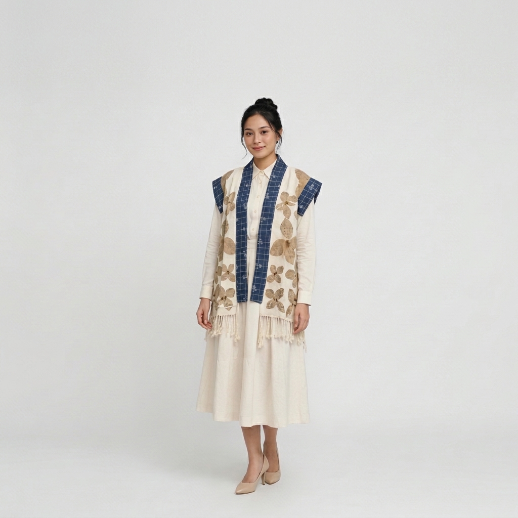 SYLA Ecoprint Tenun Outer | SYLA Laras Aya Vest